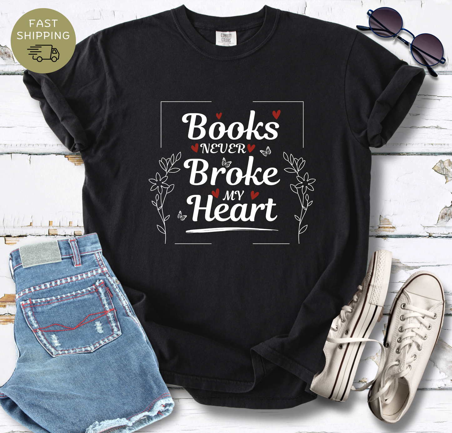 Books Never Broke My Heart T-shirt