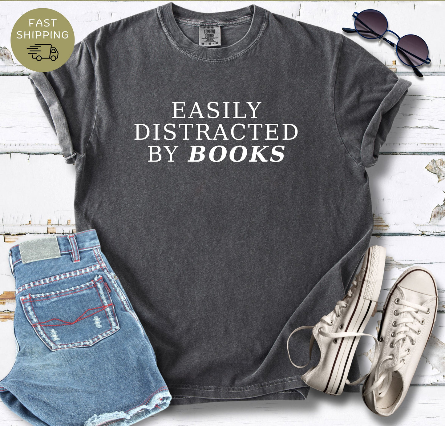 Distracted By Books T-shirt