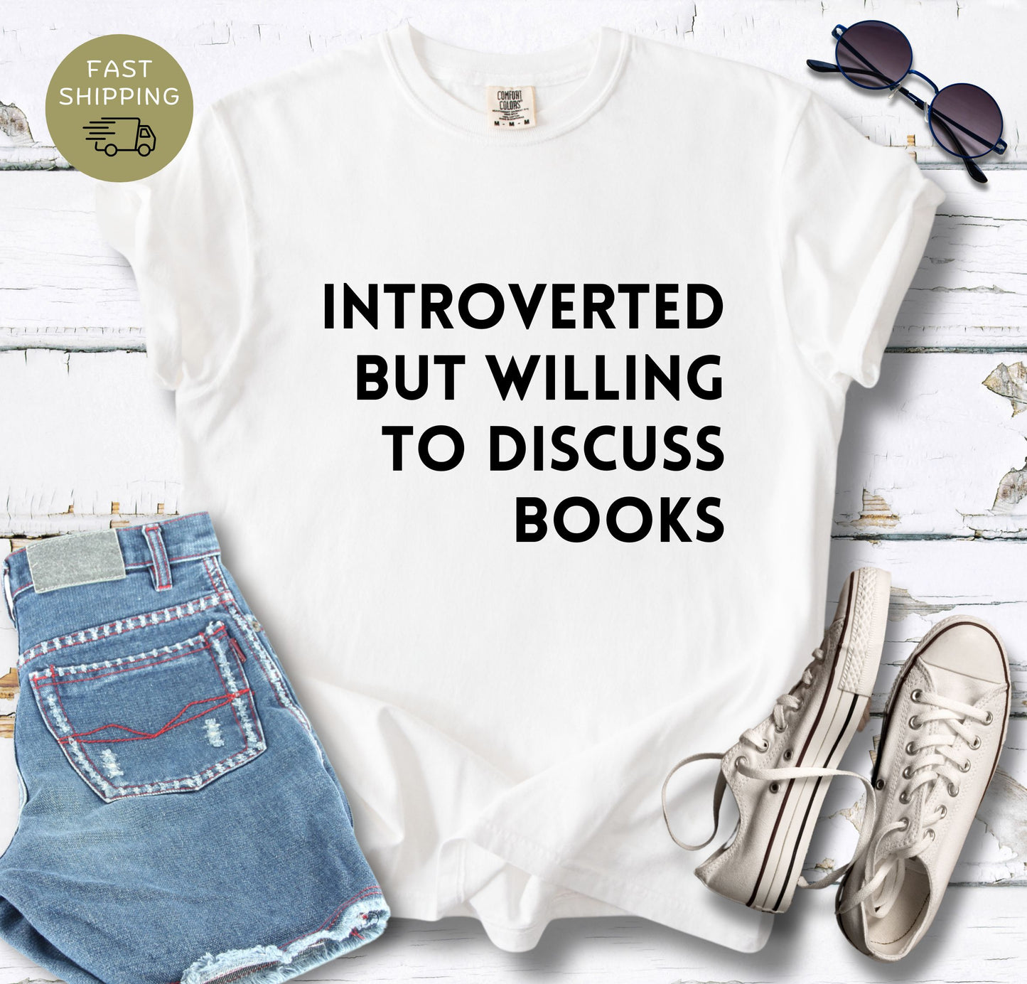 Introverted But Willing To Discuss Books T-shirt