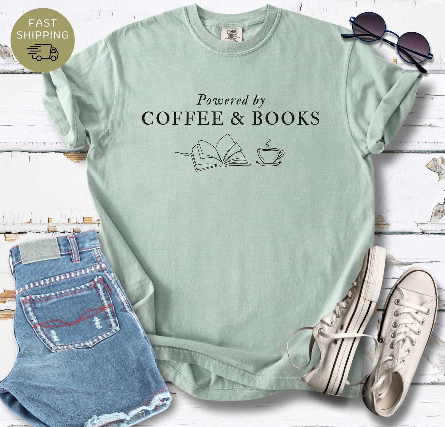 Powered By Coffee & Books T-shirt