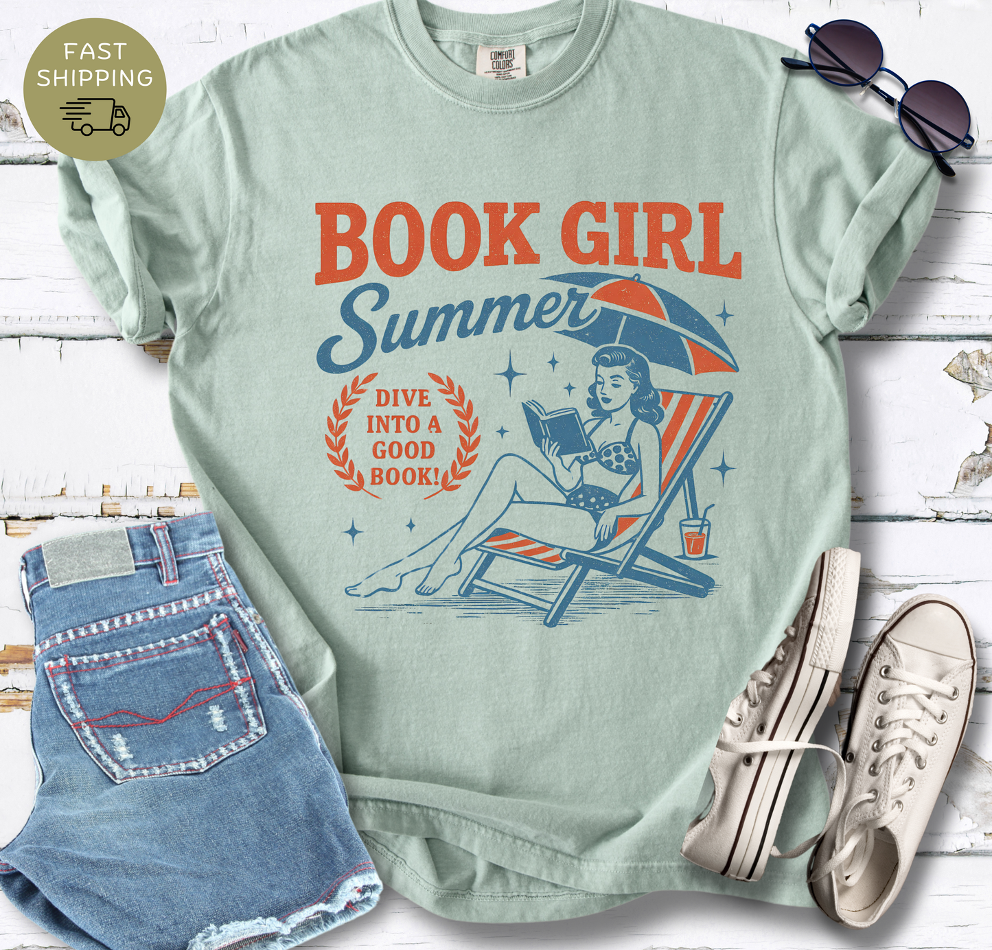 Book Girl Summer V1 T-shirt