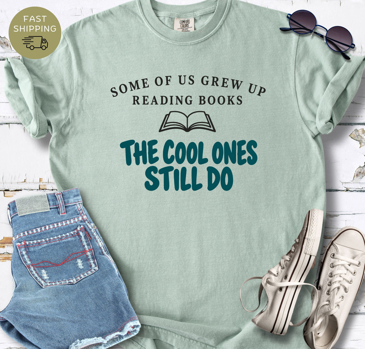Minimal book club shirt for readers, librarians, teachers, and bookstore lovers.