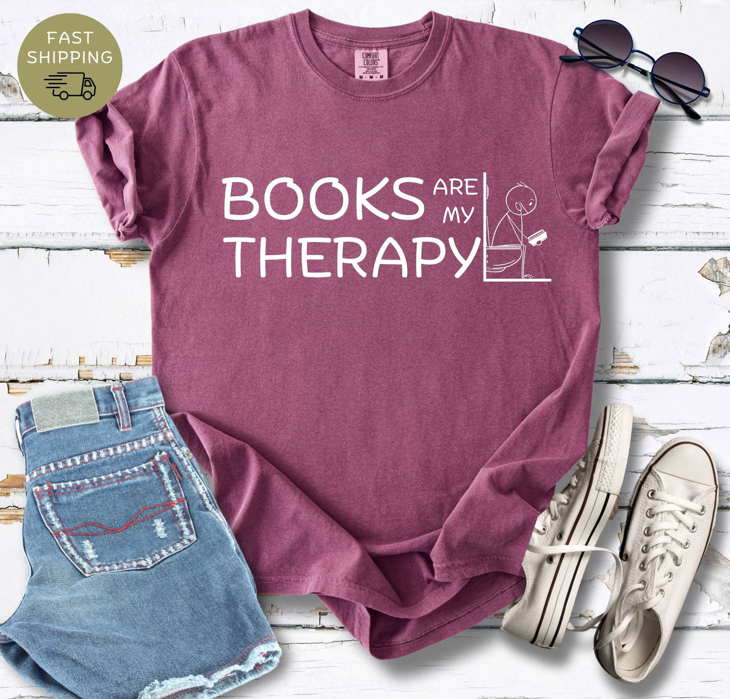 Books are My Therapy T-shirt