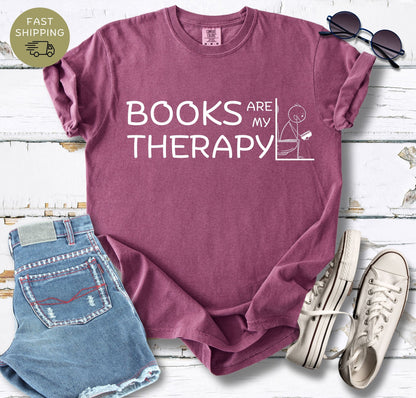 Books are My Therapy T-shirt