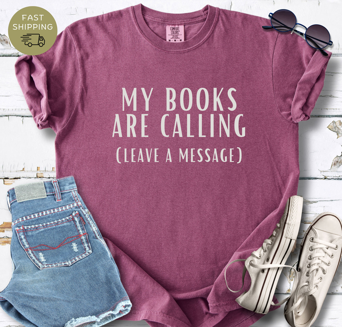 Funny reader shirt printed on Comfort Colors 1717