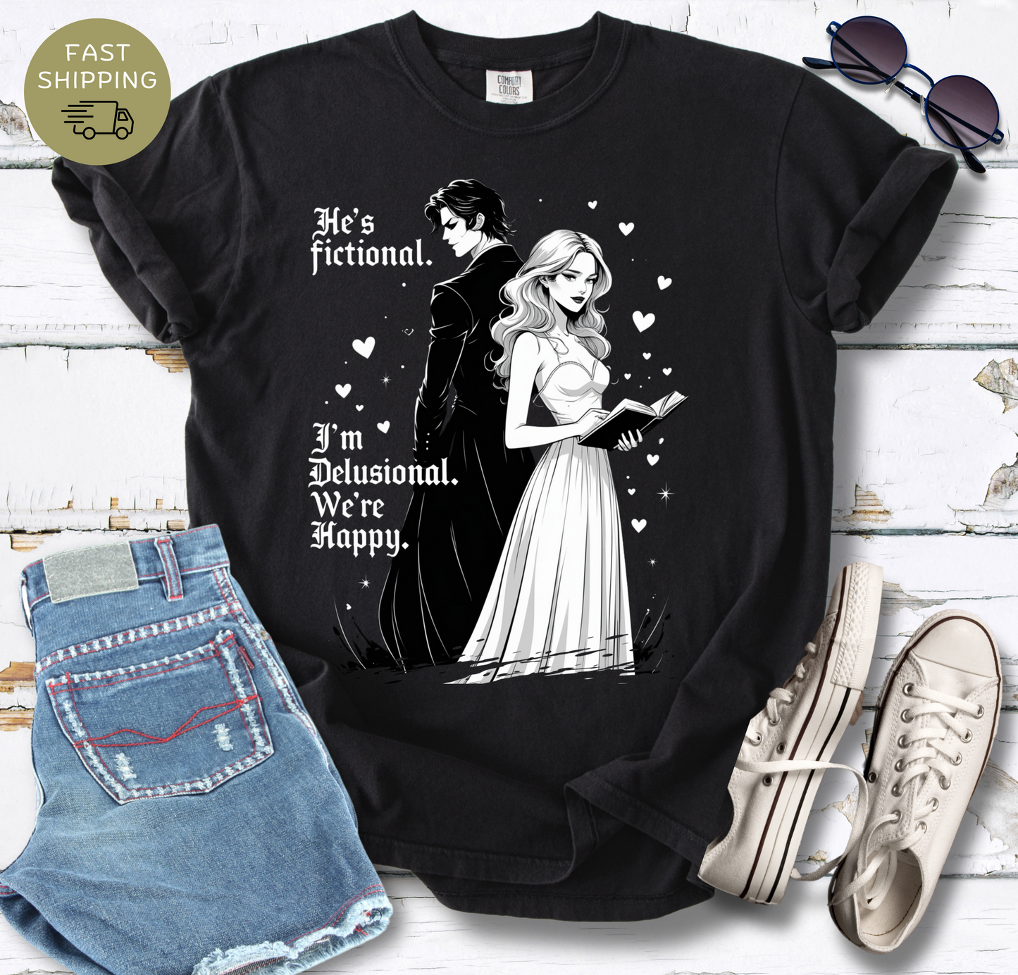 He Is Fictional, I Am Delusional T-shirt