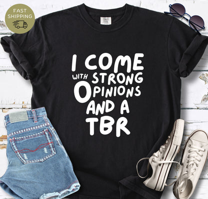 Funny book lover shirt in black color with bold reader slogan