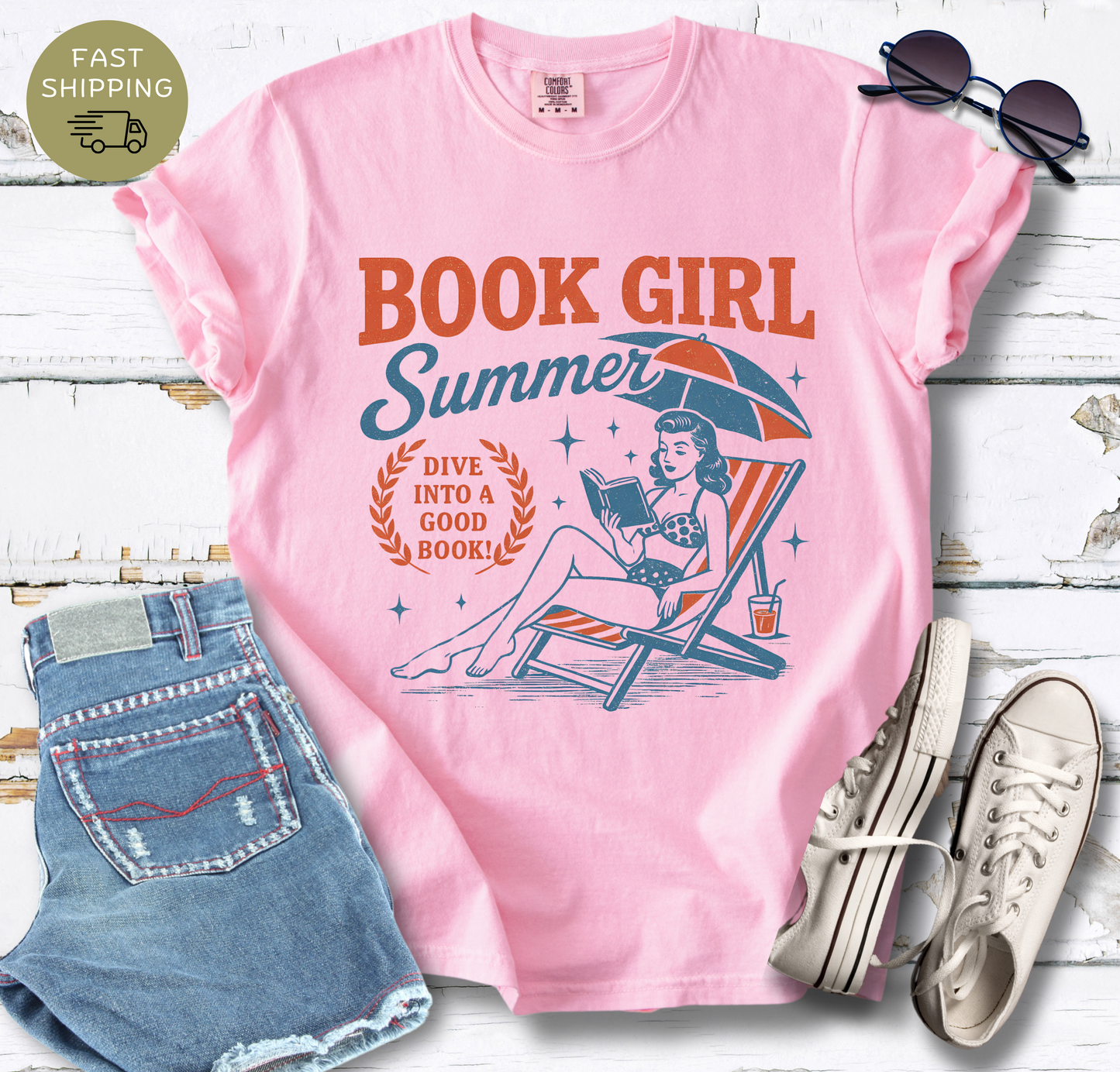 Book Girl Summer V1 T-shirt