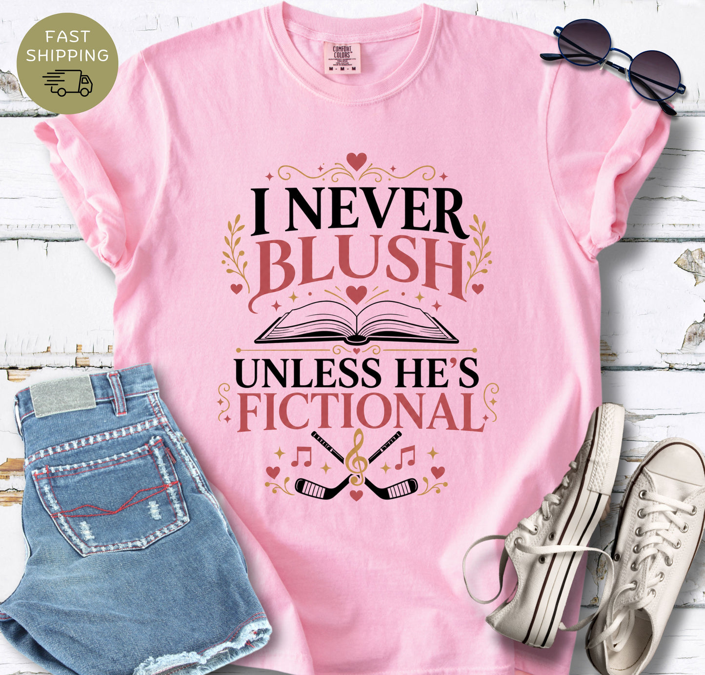 Cute book lover tee for readers who love fictional men