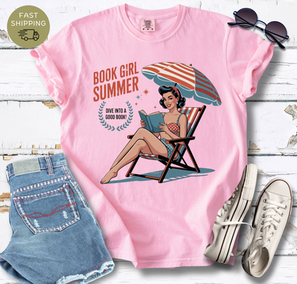 Book Girl Summer V2 T-shirt