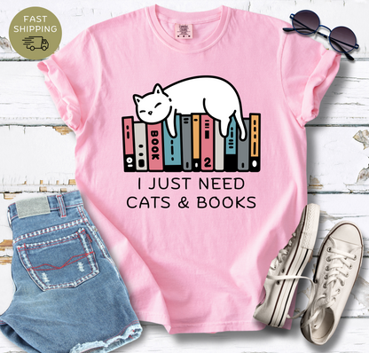 I Just need Cats & Books v3 T-shirt