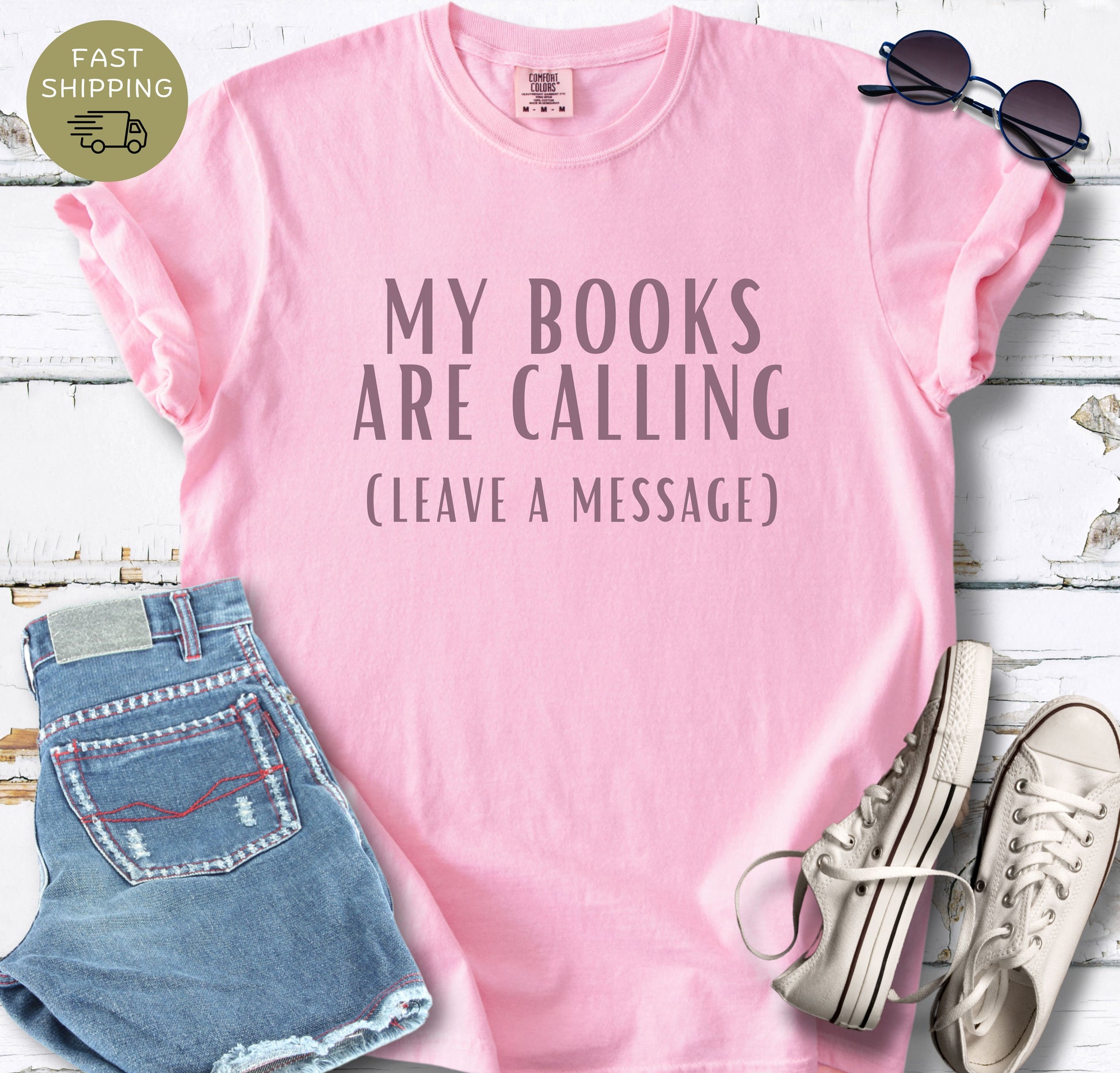 Relaxed fit bookworm shirt in blossom color