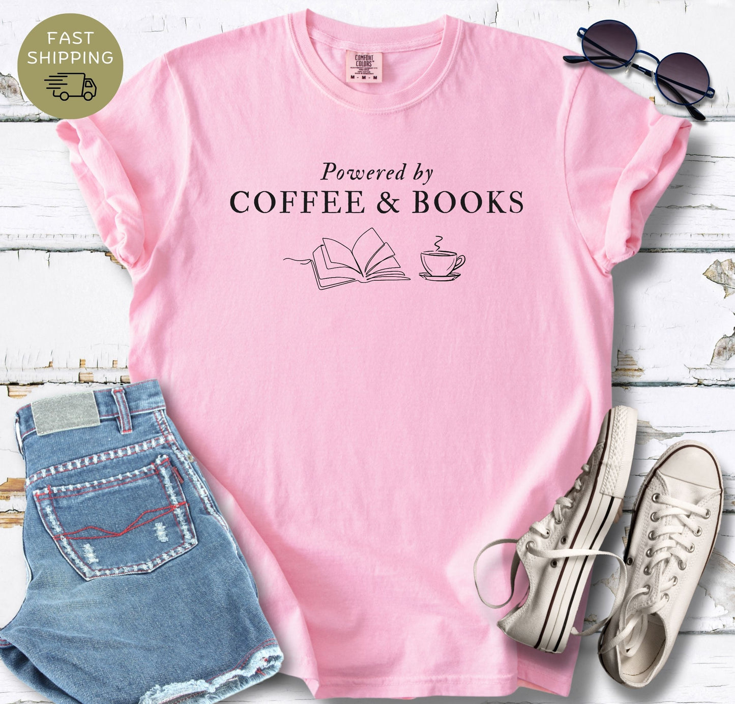 Powered By Coffee & Books T-shirt