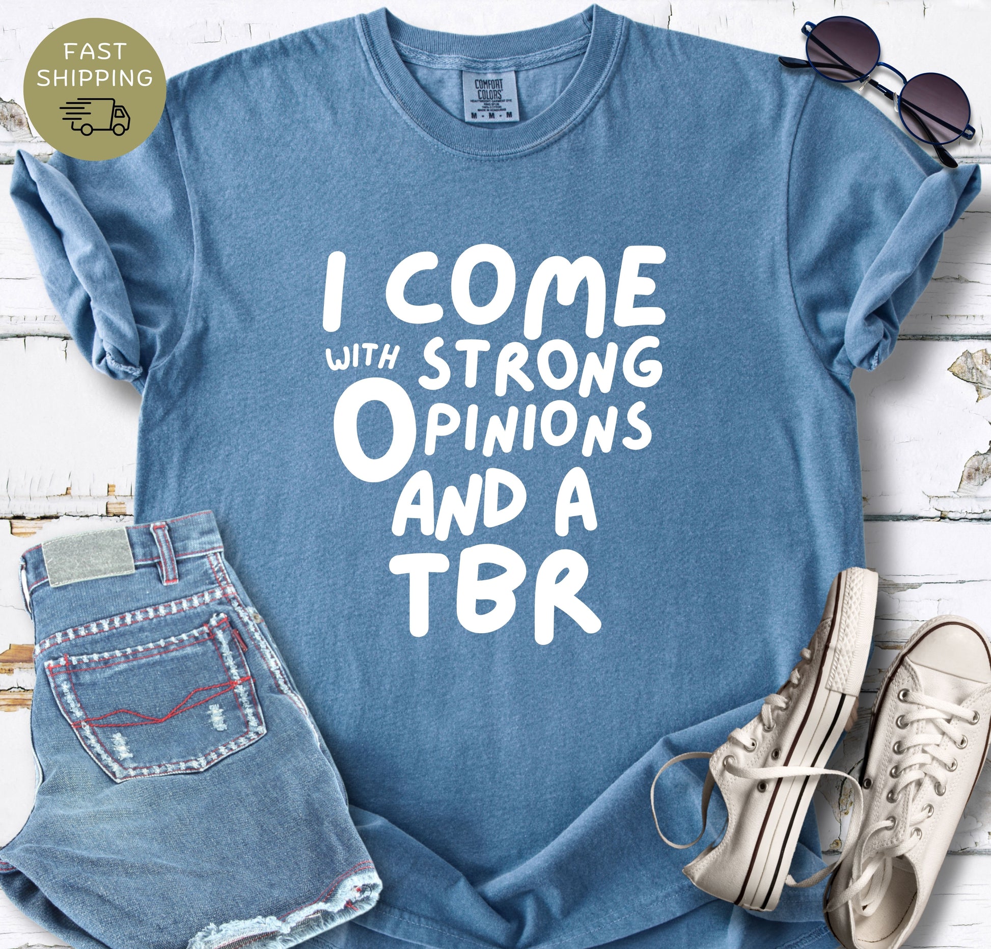 Bold typography book lover shirt for romance and fantasy readers