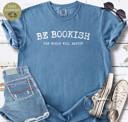 Comfort Colors reader shirt with bold text-only design for book lovers.