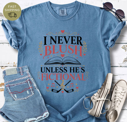 Comfort Colors 1717 blossom shirt with romantic bookish typography