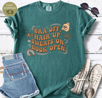 Comfort Colors blue spruce shirt for book lovers and cozy reading nights