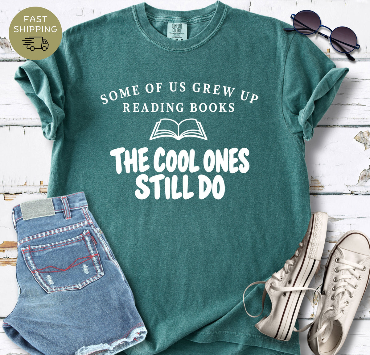 Funny bookish t-shirt for readers who still make books their whole personality.