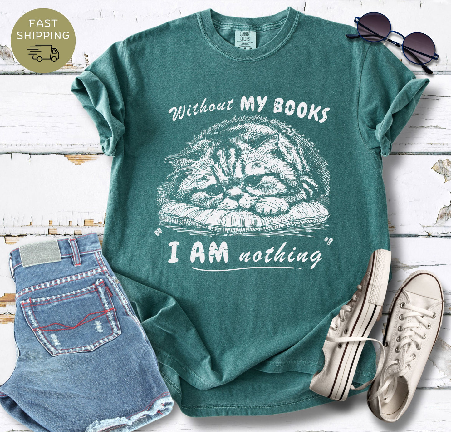Without My Books T-shirt