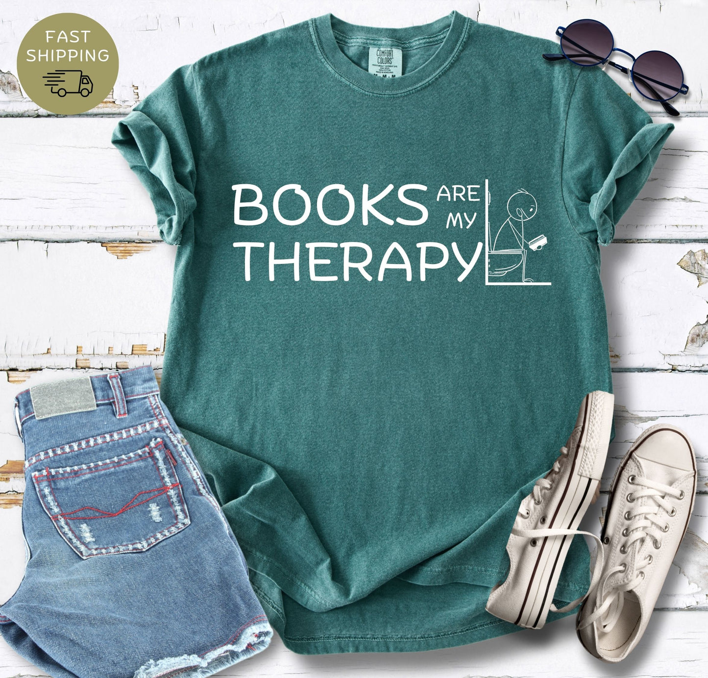 Books are My Therapy T-shirt