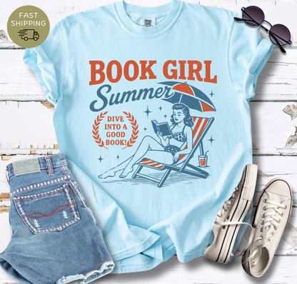 Book Girl Summer V1 T-shirt