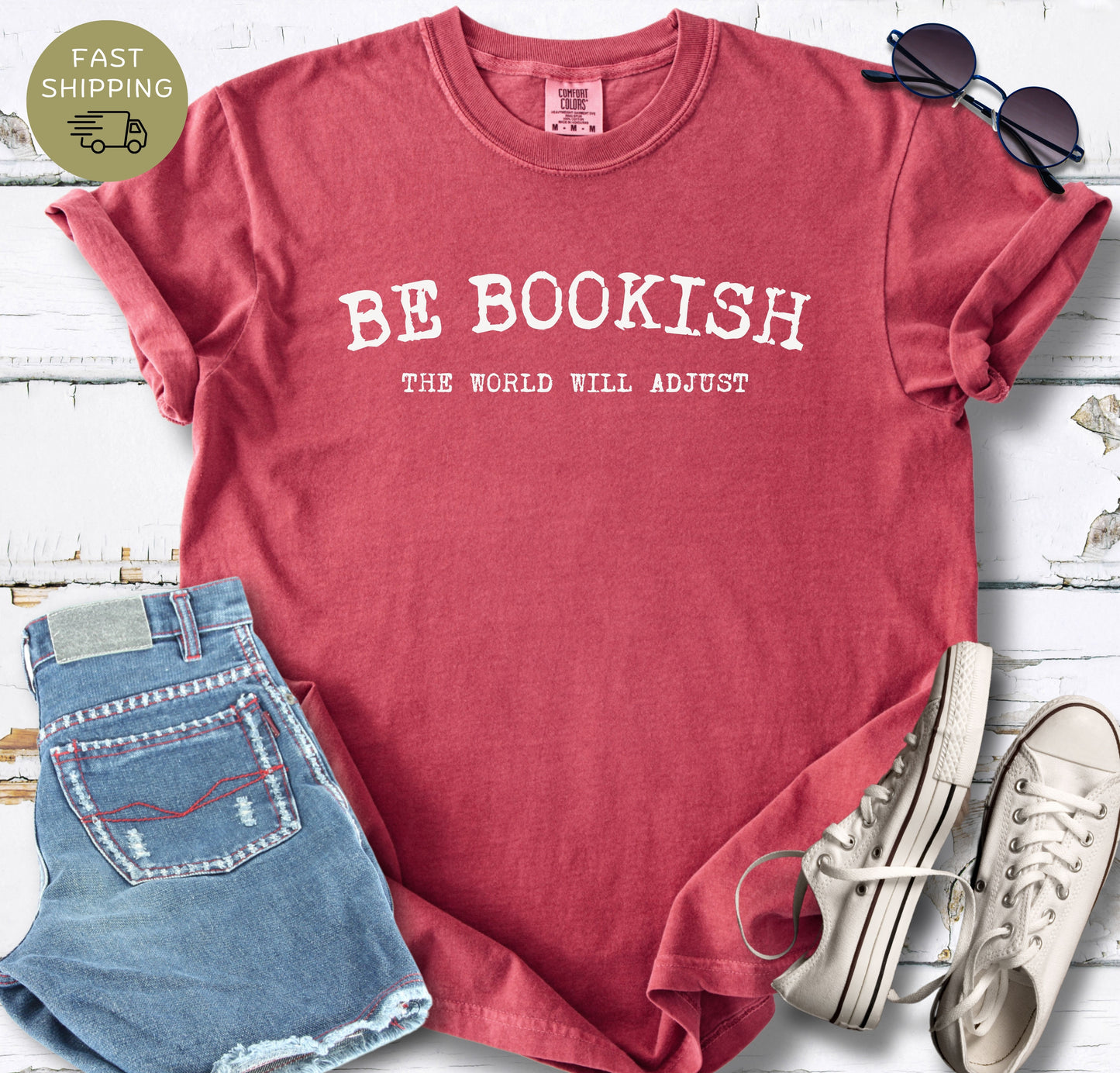 Funny book lover t-shirt with simple statement design for readers and book club fans.