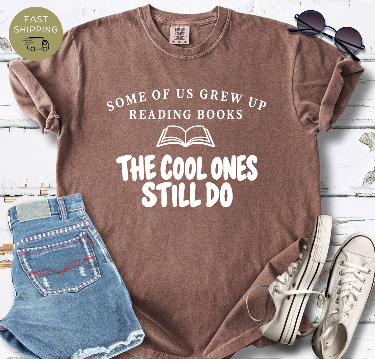 Bookish quote shirt for readers whose TBR pile proves they are still one of the cool ones.