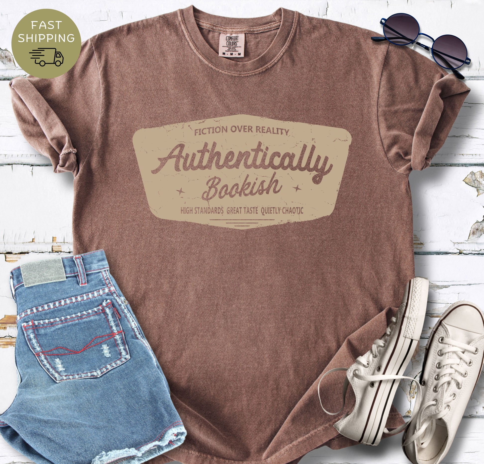 Gift for book lovers with retro typography reading slogan