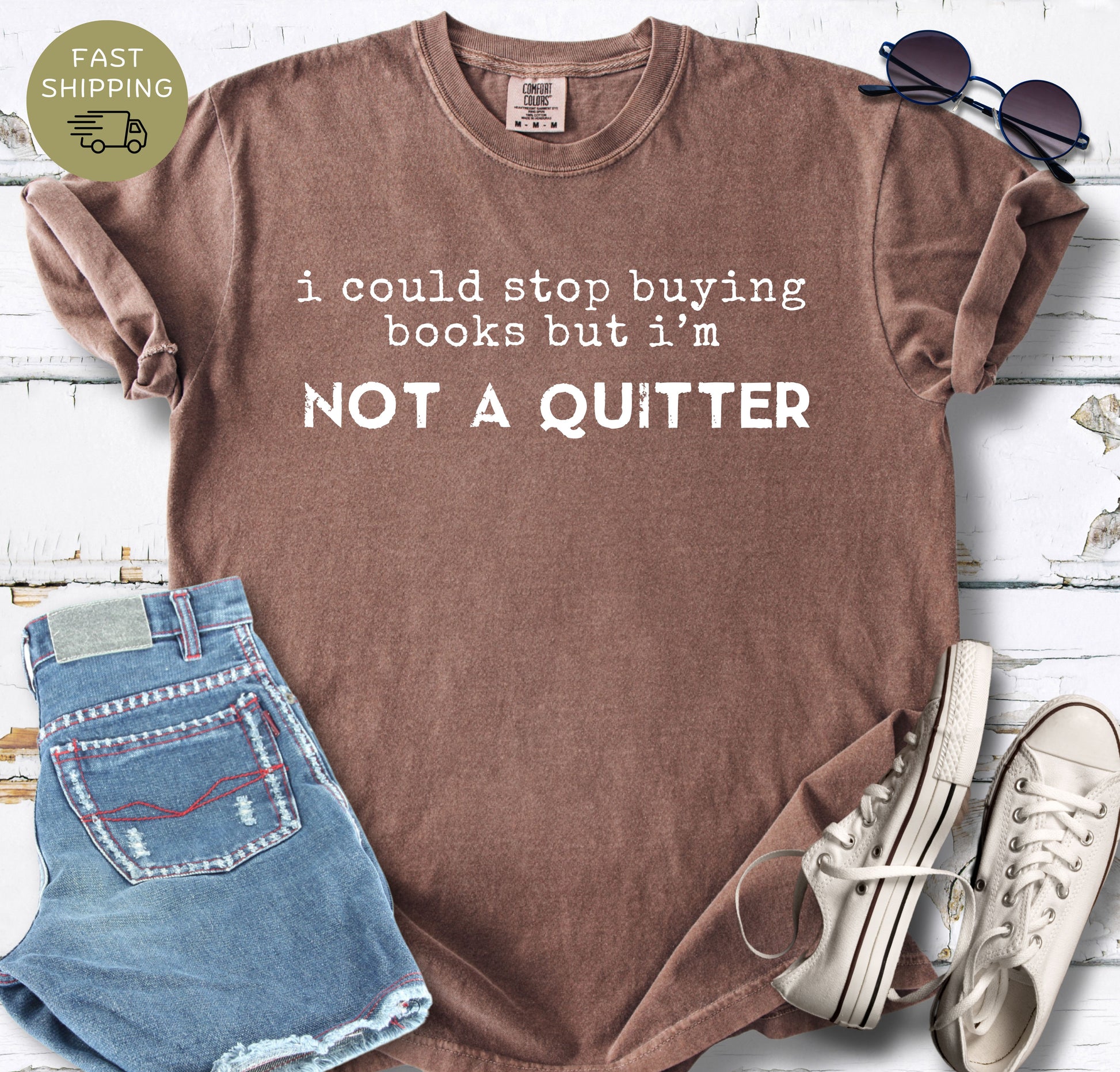 Cozy reader aesthetic shirt with humorous book quote