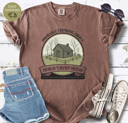 Bookish aesthetic t-shirt inspired by Henry David Thoreau and Walden