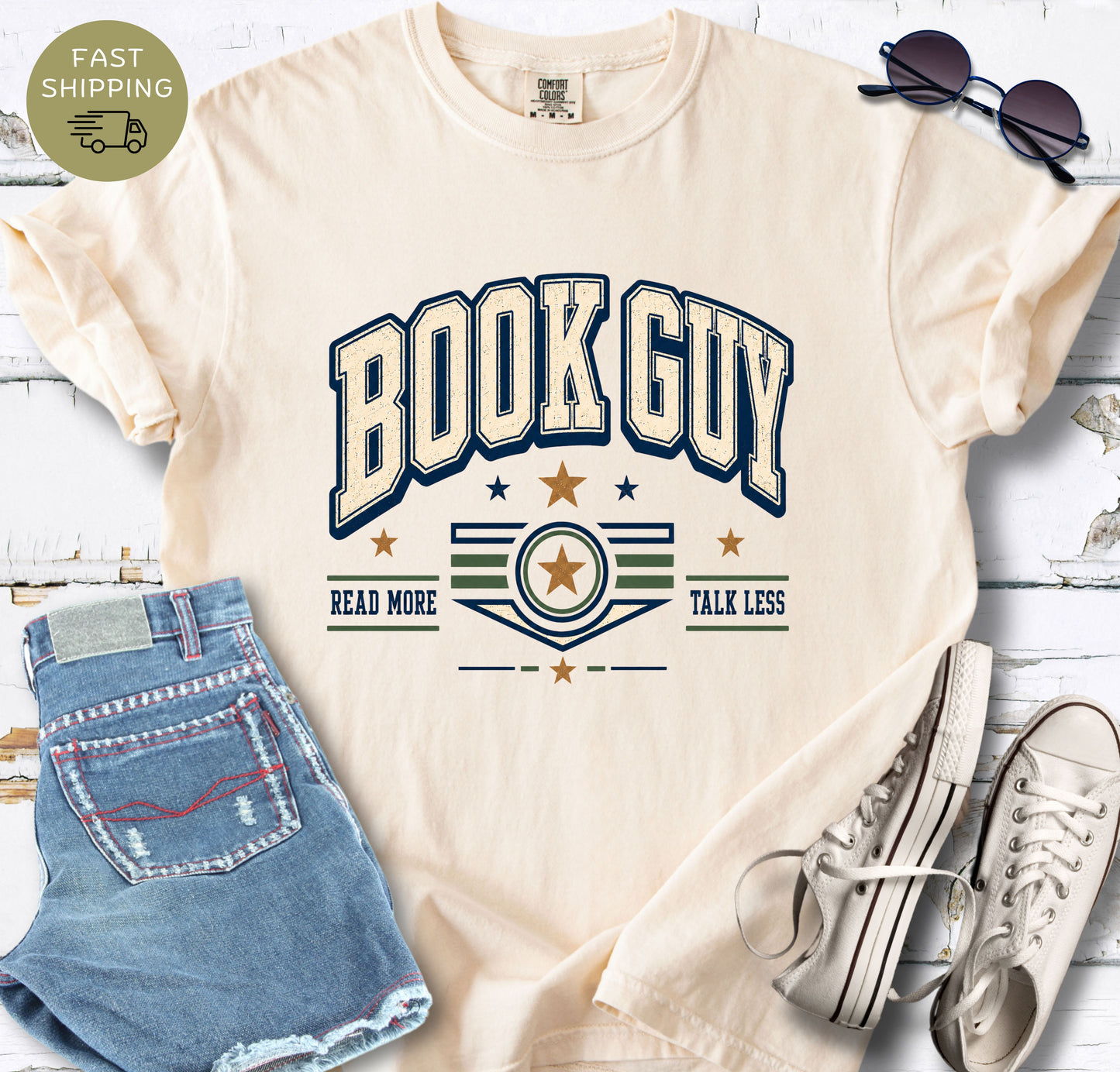 Comfort Colors 1717 reader tee for guys who love books
