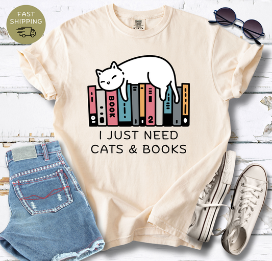 I Just need Cats & Books v3 T-shirt