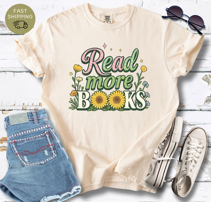 Read More Books Floral T-shirt