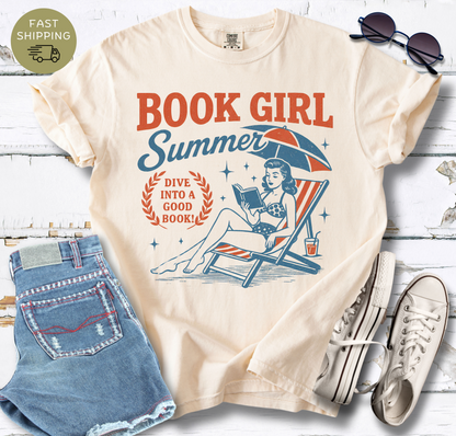 Book Girl Summer V1 T-shirt