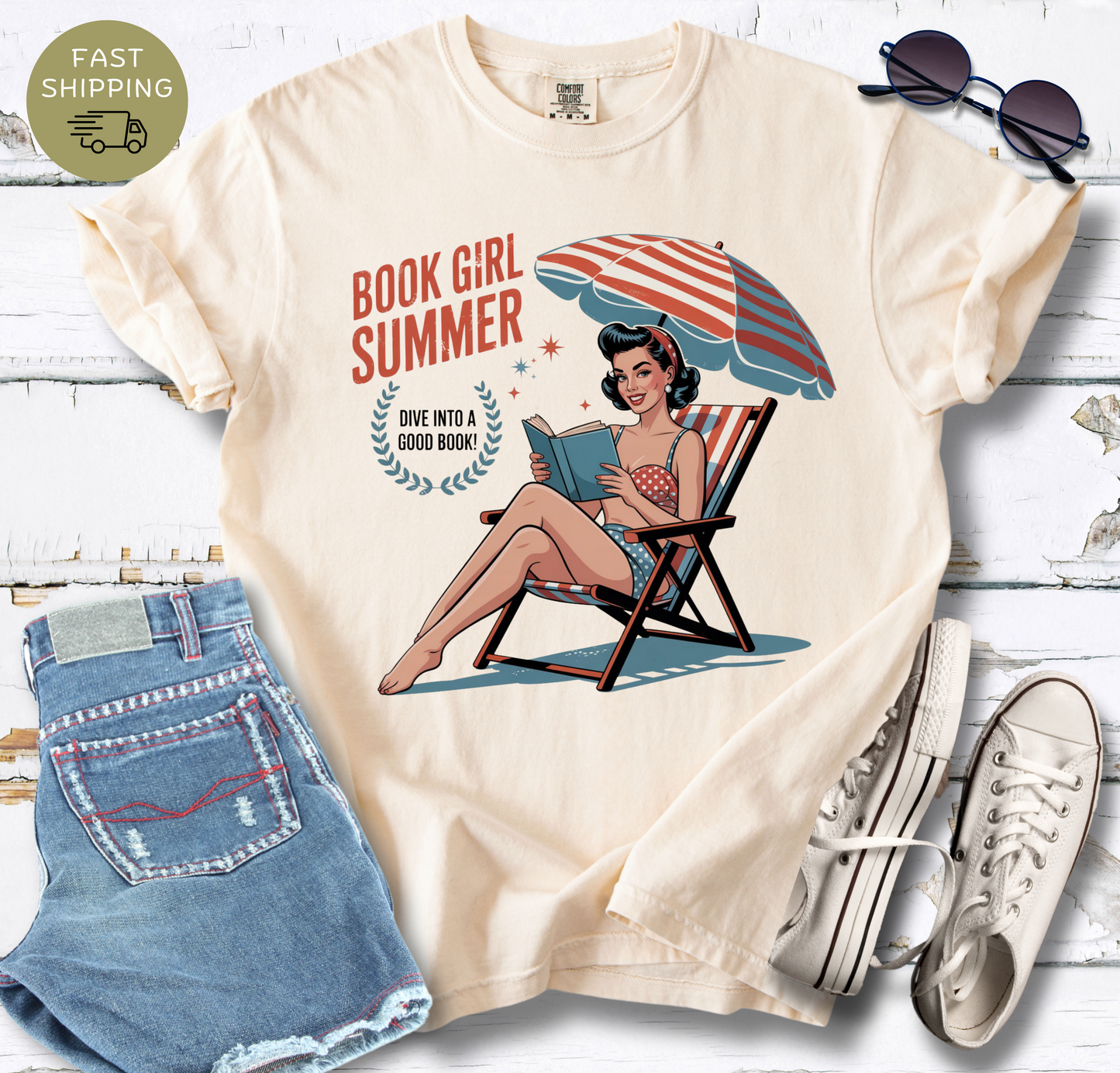 Book Girl Summer V2 T-shirt