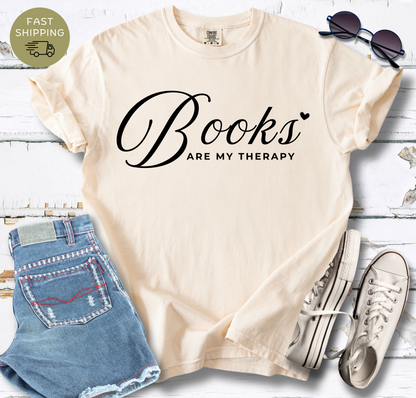 Books Are My Therapy T-shirt