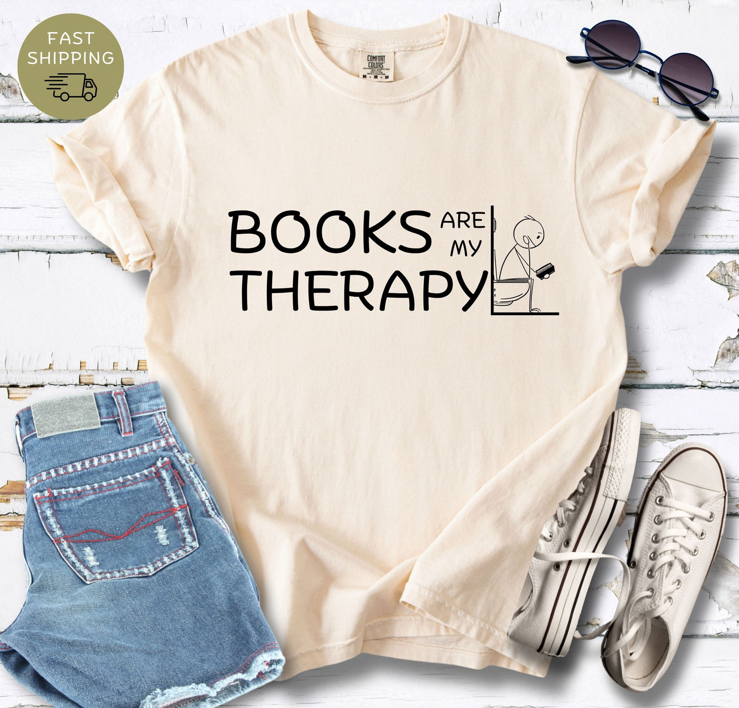 Books are My Therapy T-shirt