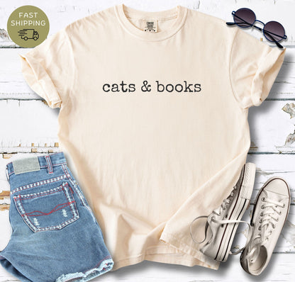 Cats & Books T-shirt
