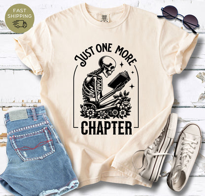 Skeleton Reader Just One More Chapter T-shirt