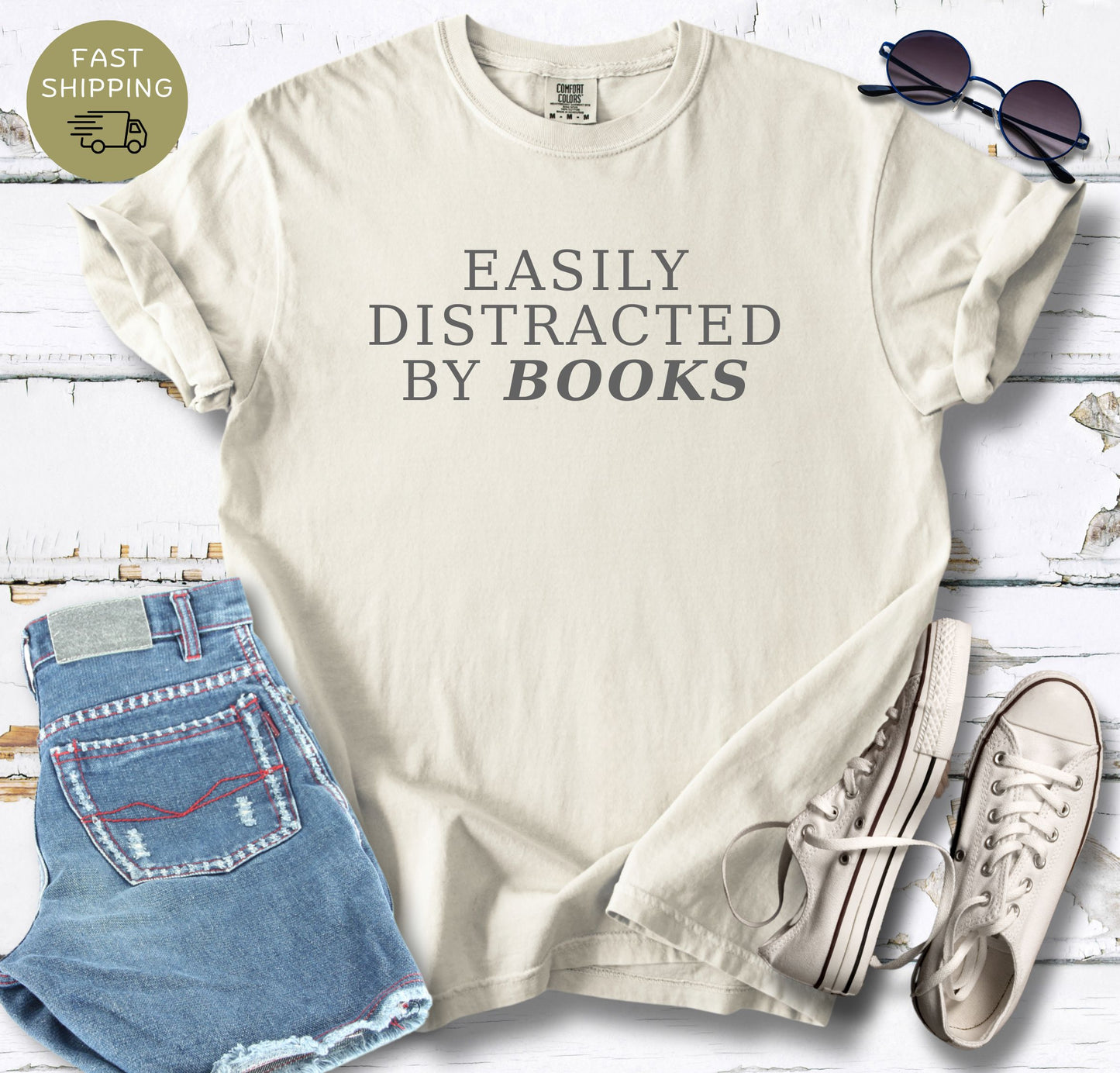 Distracted By Books T-shirt