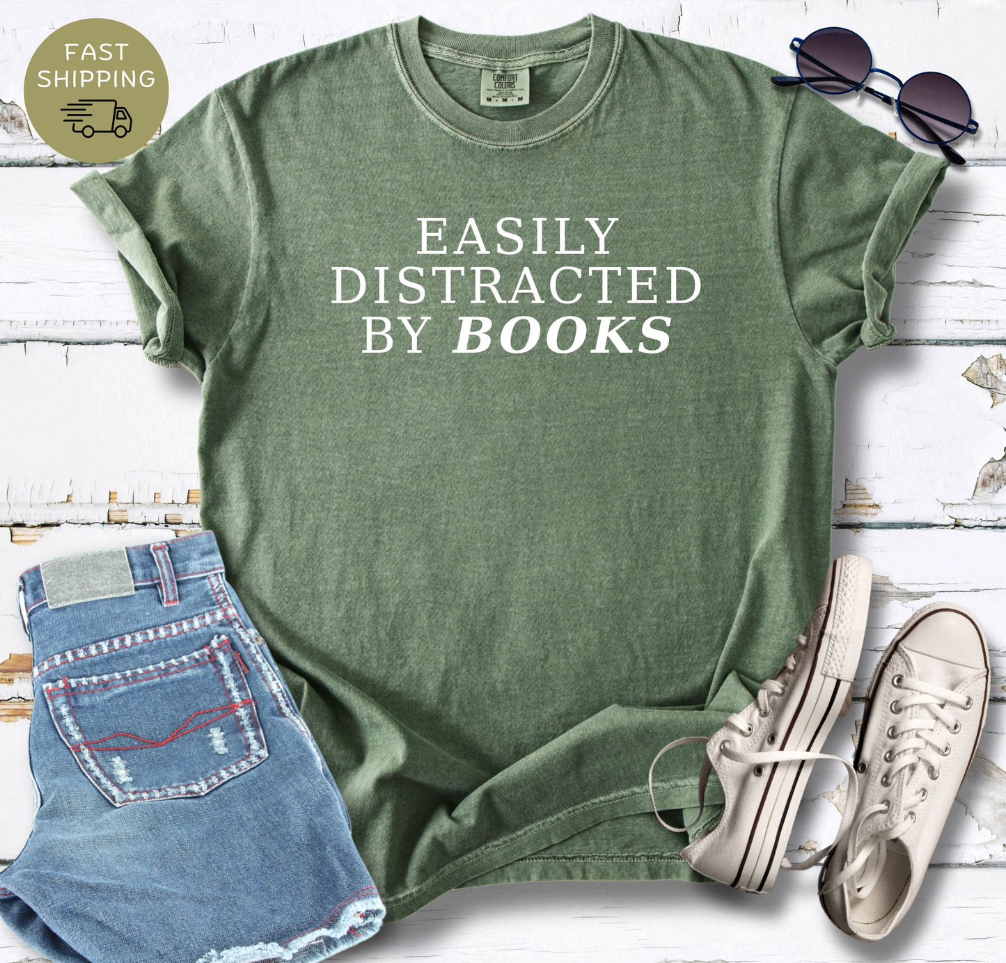Distracted By Books T-shirt
