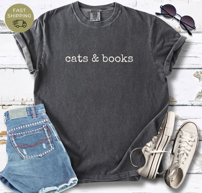 Cats & Books T-shirt