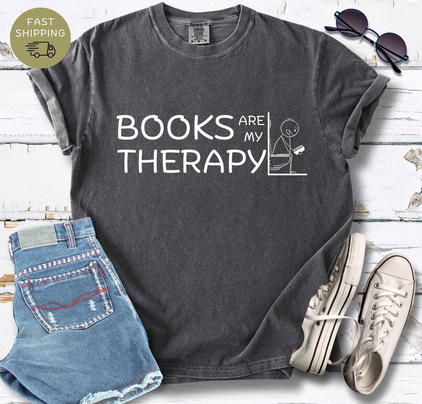 Books are My Therapy T-shirt