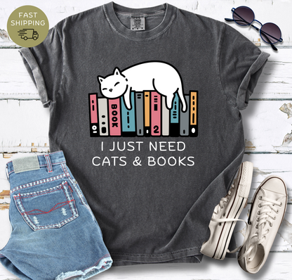 I Just need Cats & Books v3 T-shirt