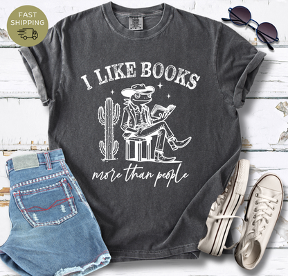 I Like Books Frog T-shirt