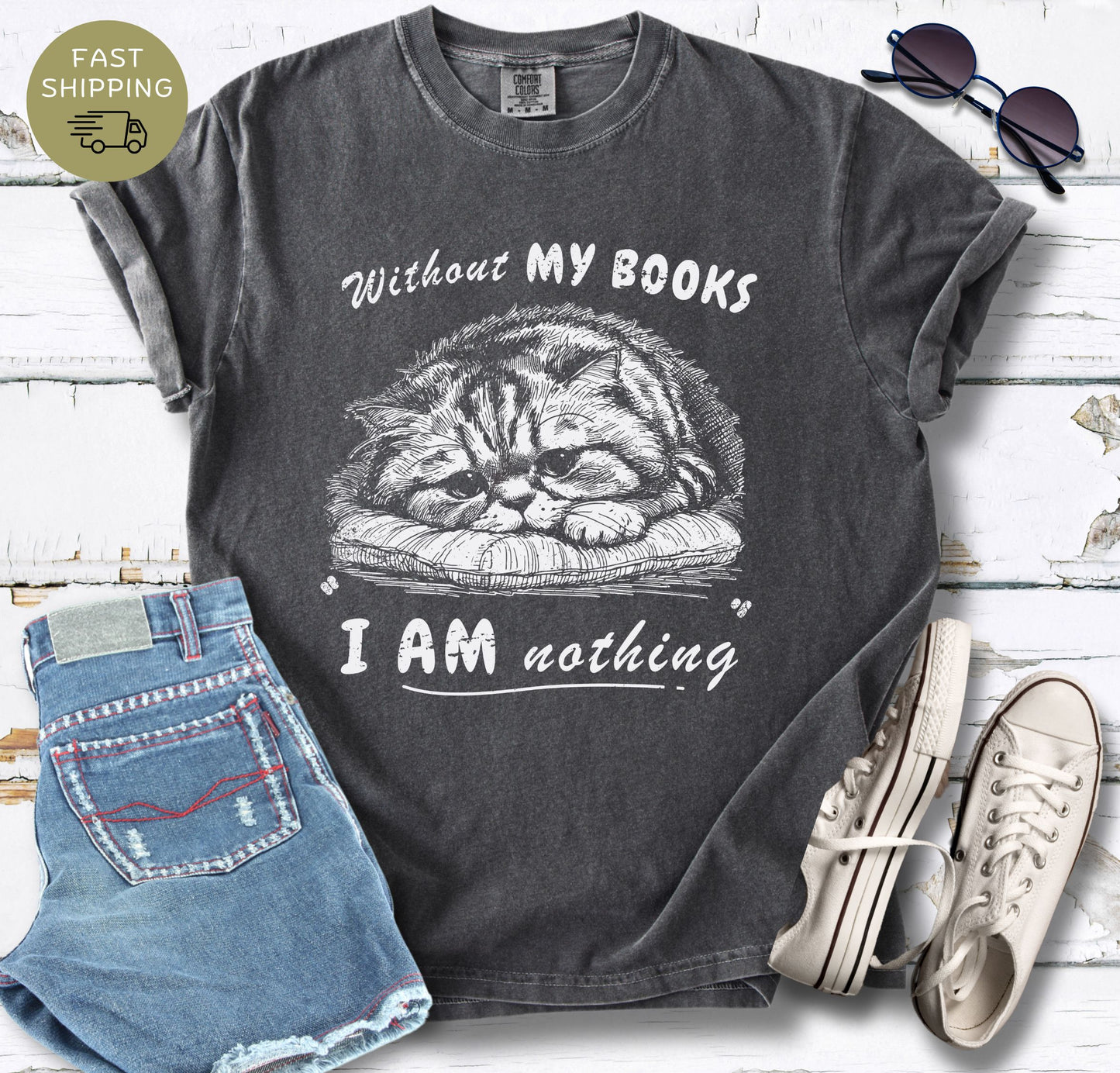 Without My Books T-shirt