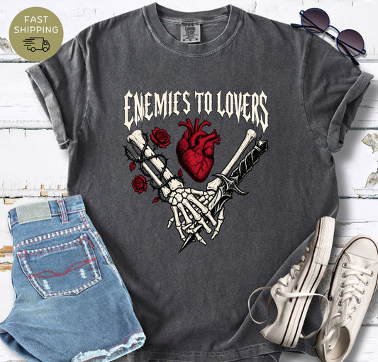 Pepper Comfort Colors t-shirt with enemies to lovers gothic romance design