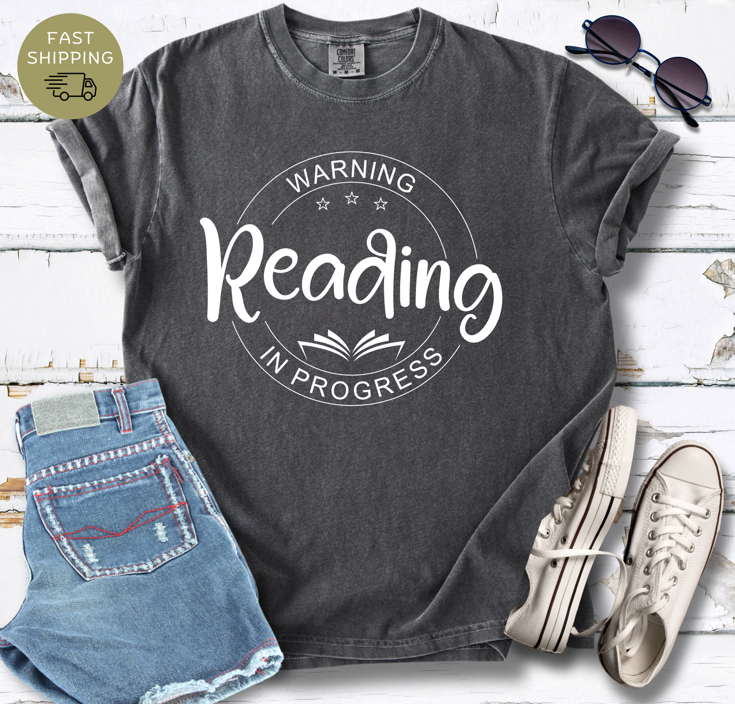 Warning Reading In Progress T-shirt