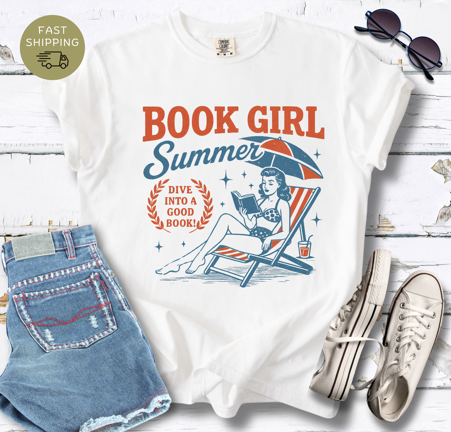 Book Girl Summer V1 T-shirt