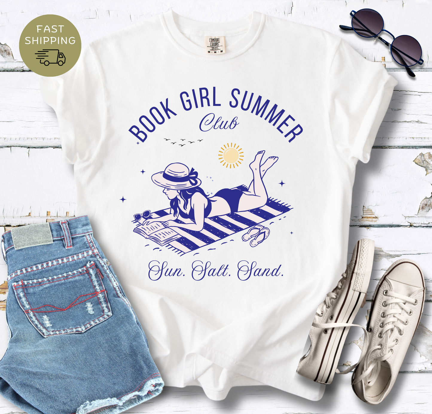 Book Girl Summer Club T-shirt